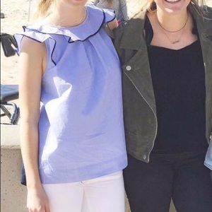 J Crew ruffle top